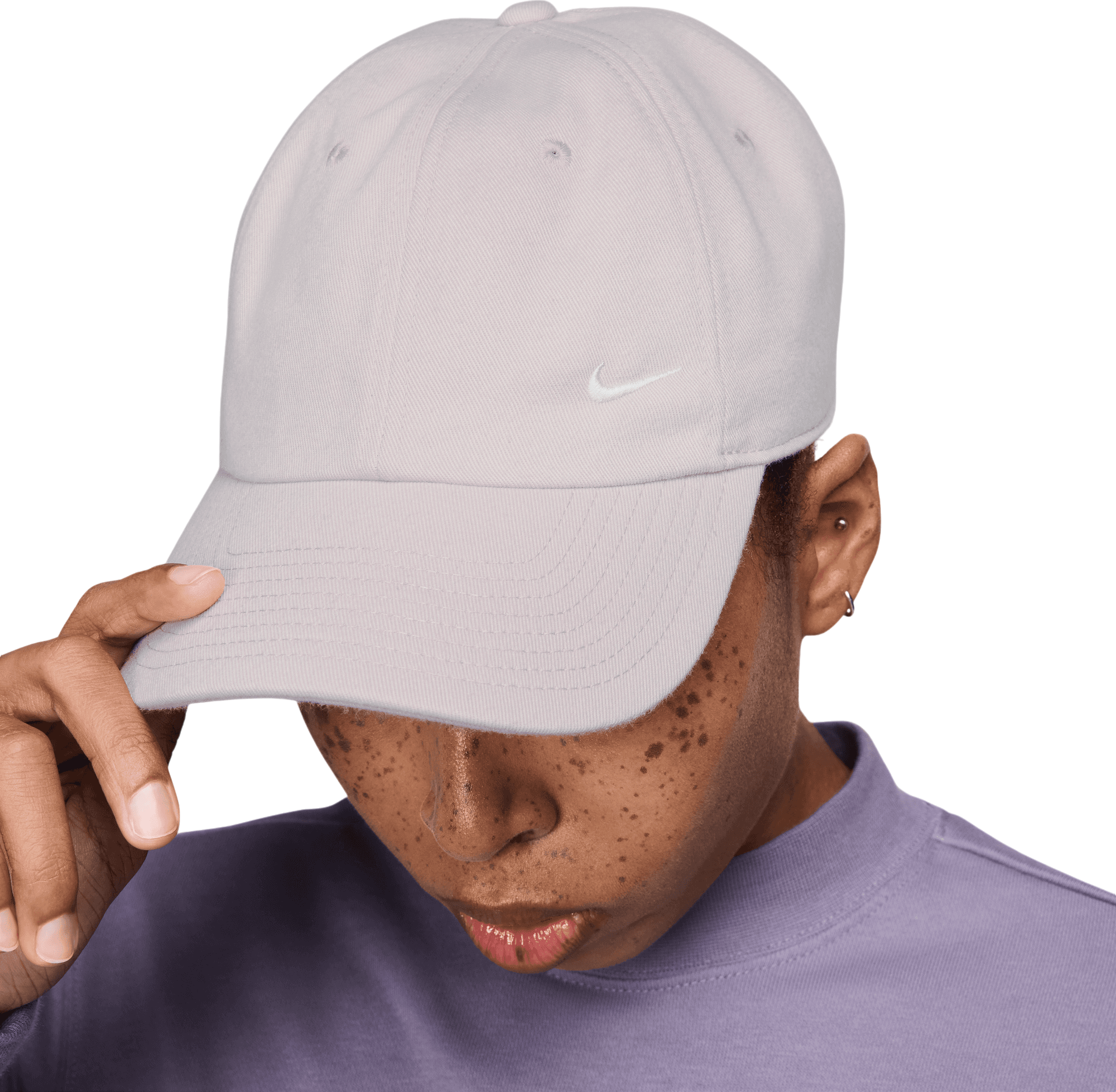 Nike Club Unstructured Curved Bill Cap Grau Lila F019
