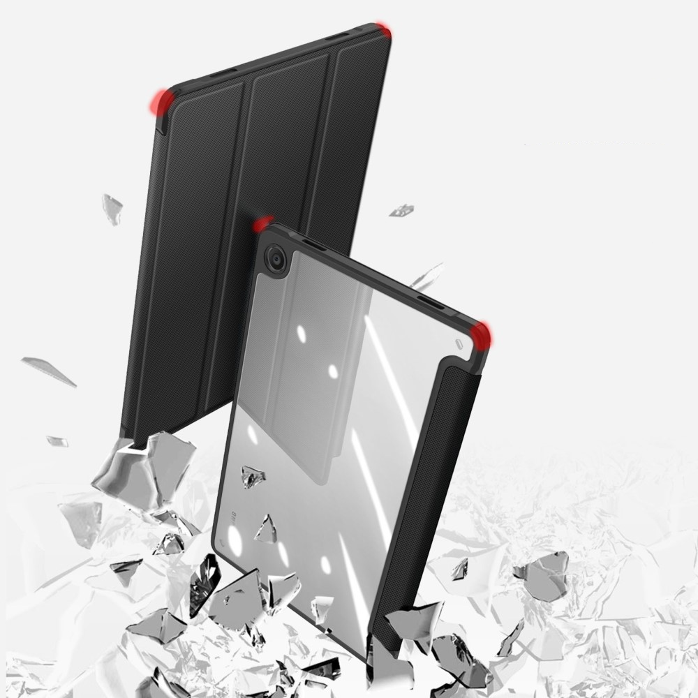 Samsung Galaxy Tab A9  Plus Leder Tasche Smart Cover Schutzhülle - Schwarz