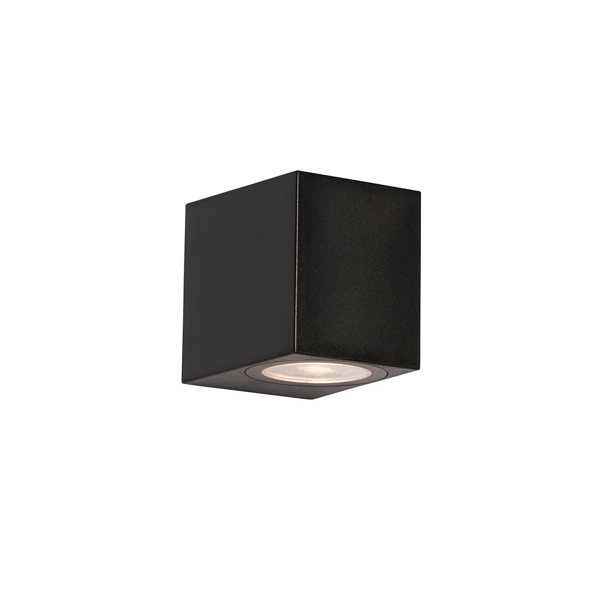 Smart buiten wandlamp zwart IP65 incl. Wifi GU10 50mm - Baleno