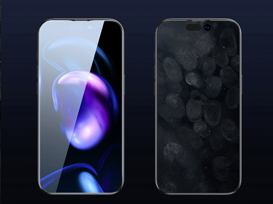 (2er Set) Baseus - iPhone 14 Pro Vollbild Panzer Glas Display Schutz Montagerahmen - Transparent
