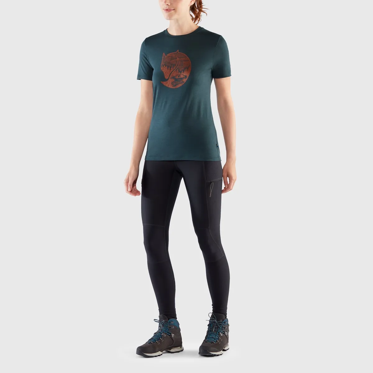 Fjällräven Women's Abisko Wool Fox SS Chalk Rose-Port