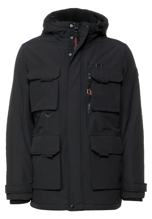 Field Jacke mit Kapuze - Black