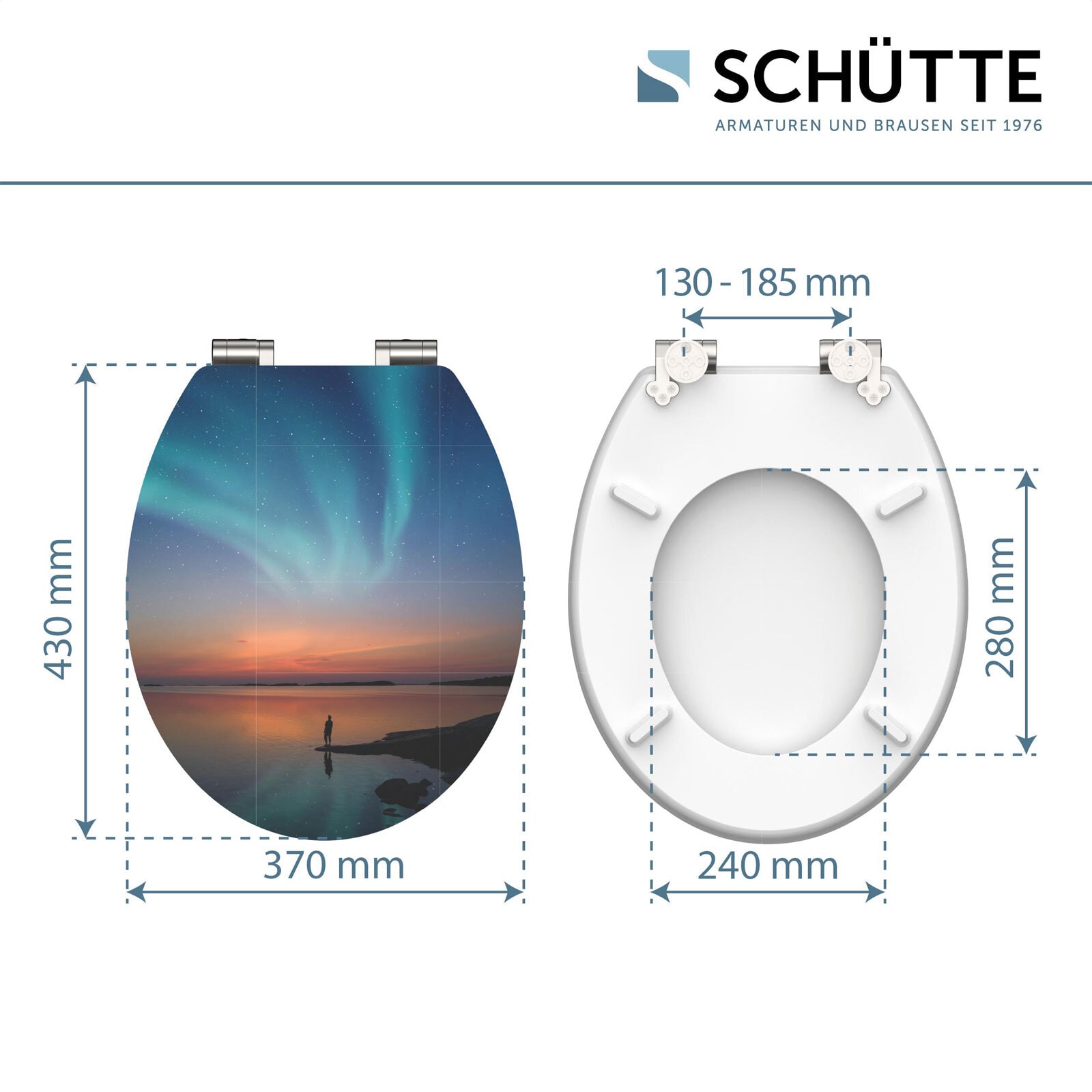 SCHÜTTE Design WC-Sitz High Gloss MDF Polar Lights