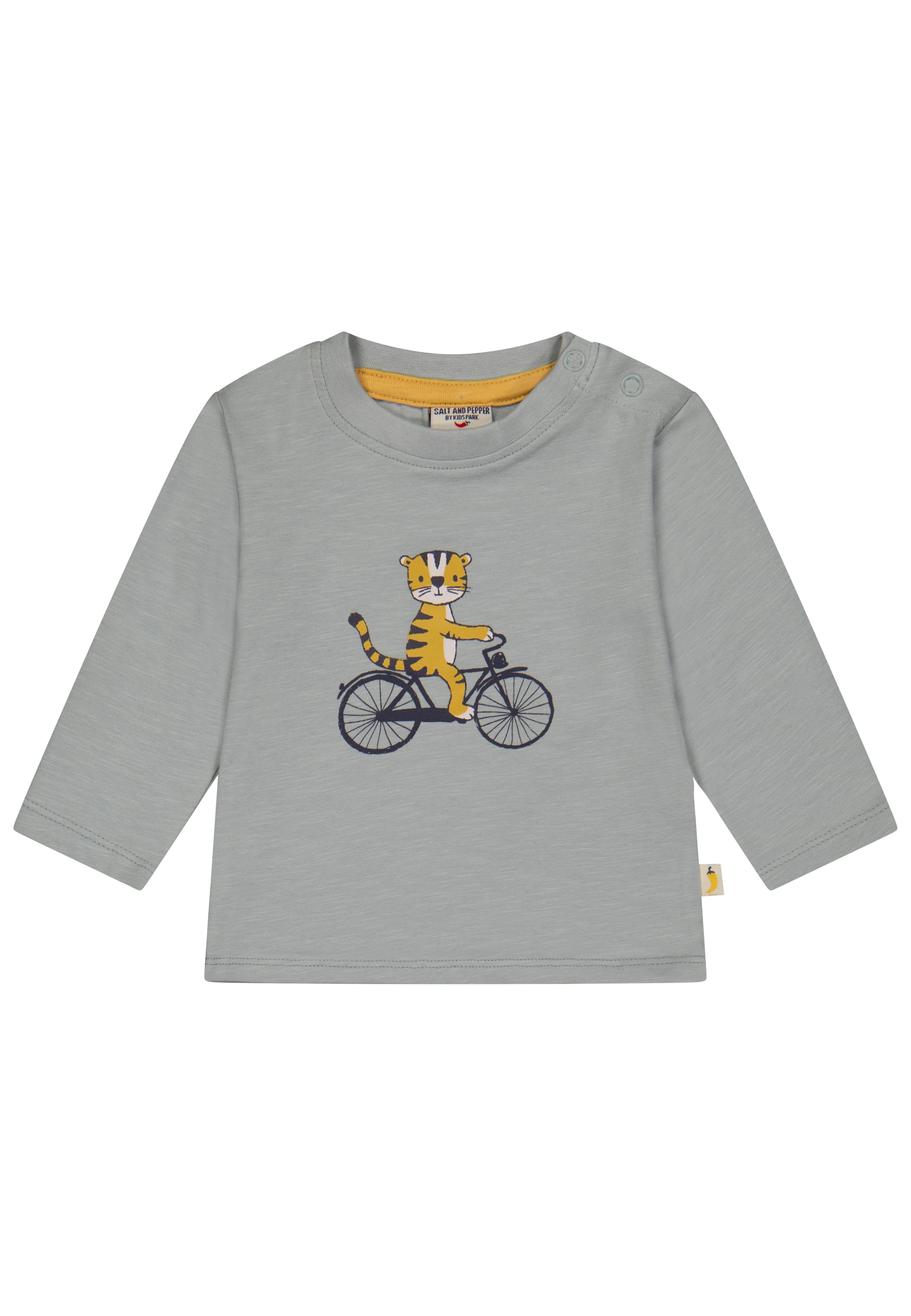 Langarmshirt TIGER & BIKE in smoke blue