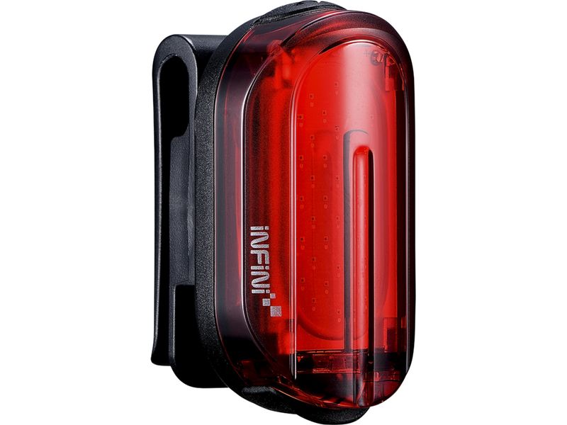 Infini Beleuchtungsset Olley V2, Schwarz Wiederaufladbares Fahrradlicht-Set mit 100 / 30 Lumen Leuchtstaerke
