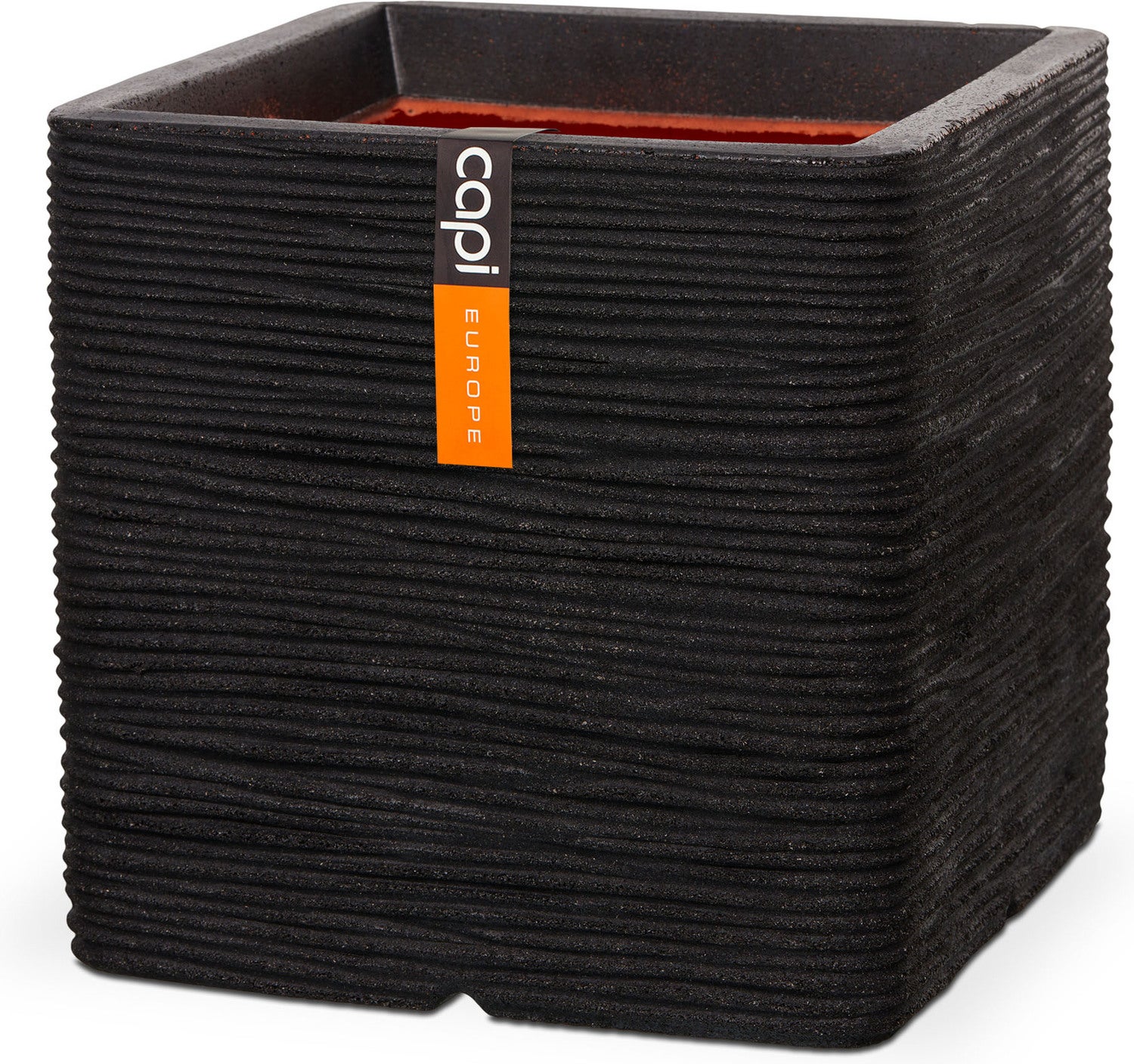 Capi Europe plantenbak Nature-Rib zwart 40 x 40 x 40 cm