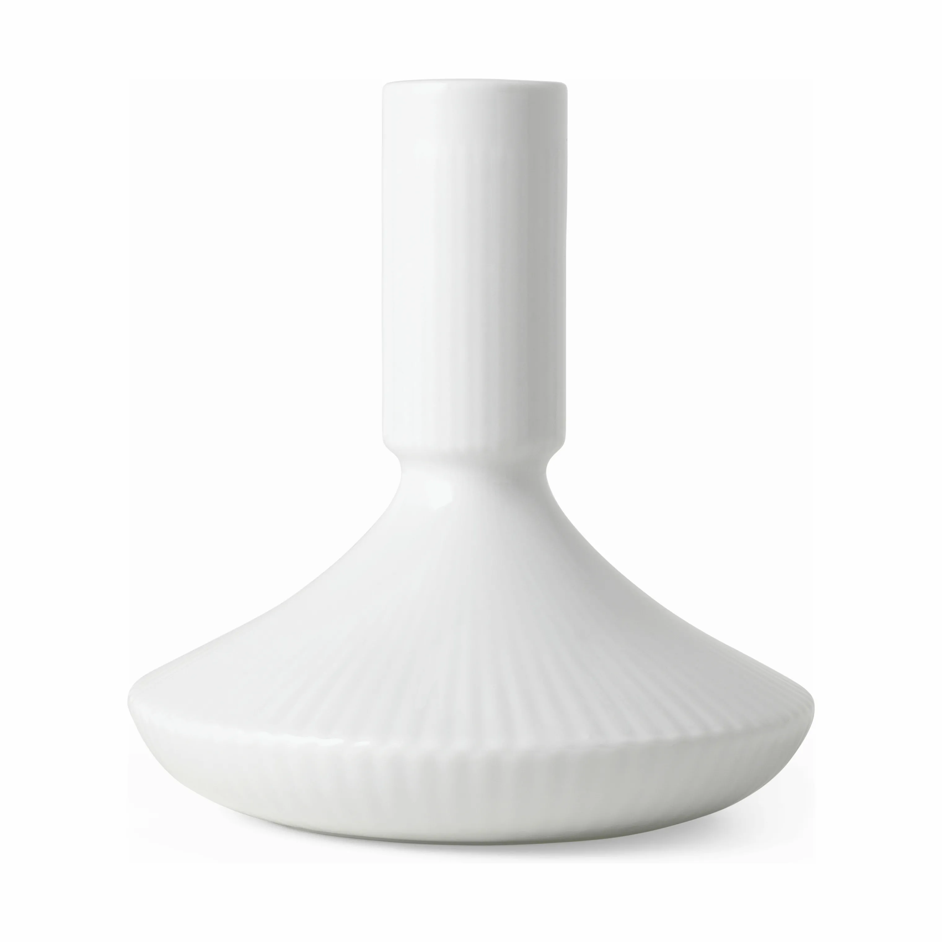 Royal Copenhagen Hvid Riflet Lysestage