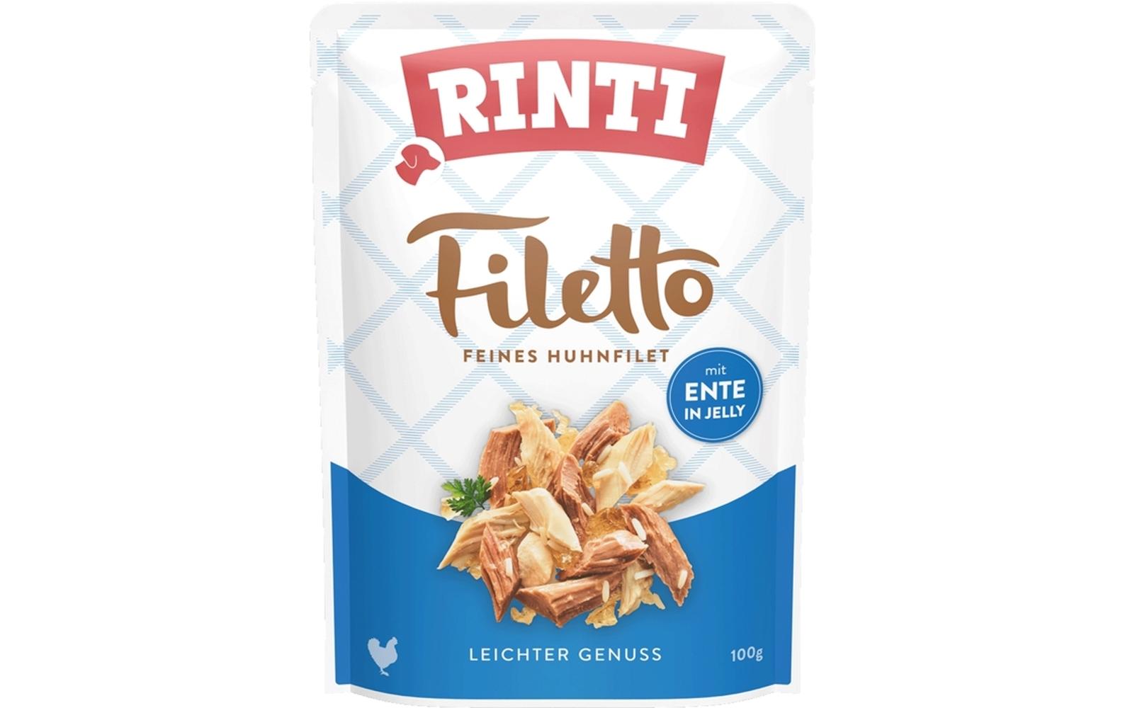 Nassfutter Filetto Huhn + Ente in Jelly, 24 x 100 gAlleinfuttermittel für ausgewachsene Hunde