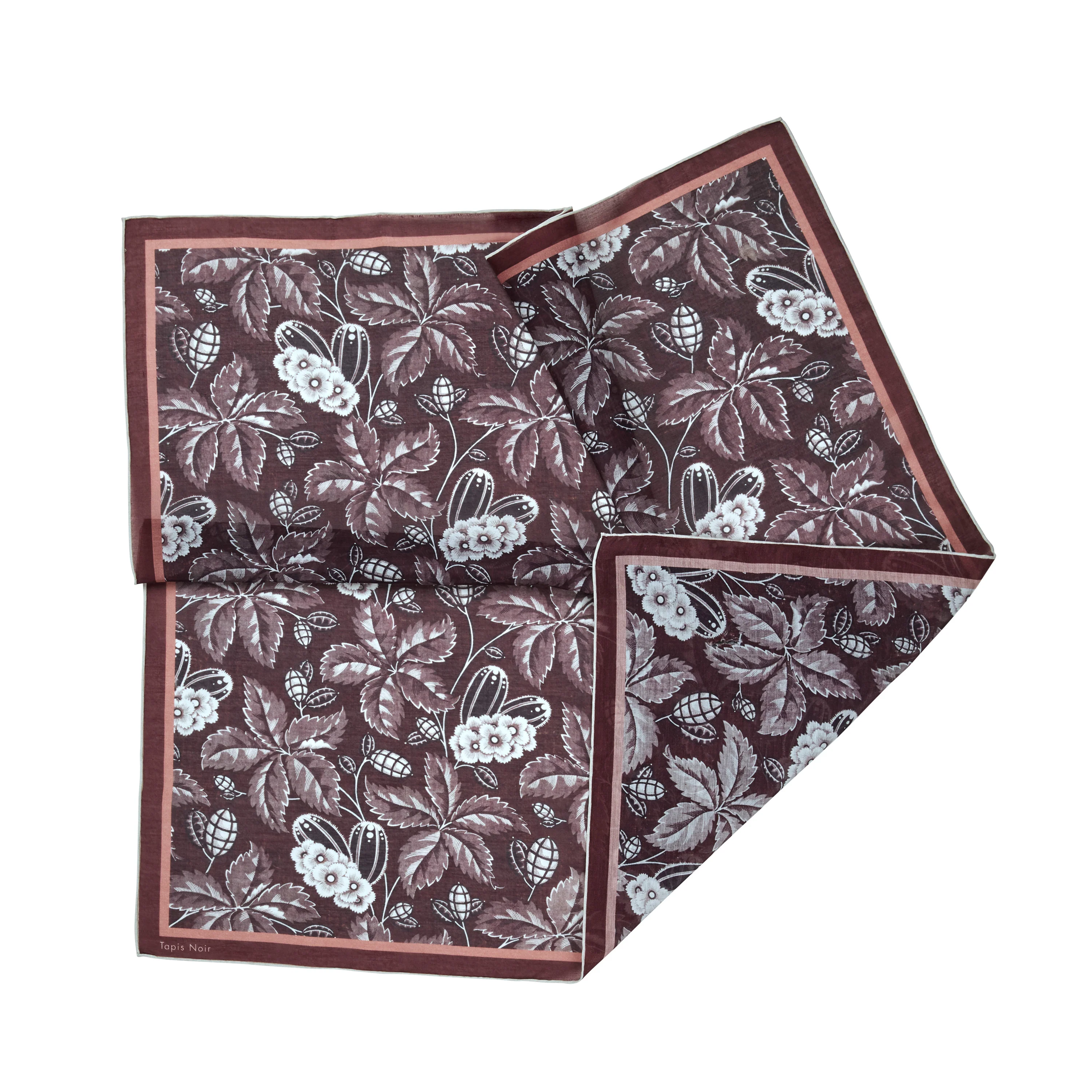 Tapis Noir  Light Bordeaux Bloom tørklæde - Bordeaux