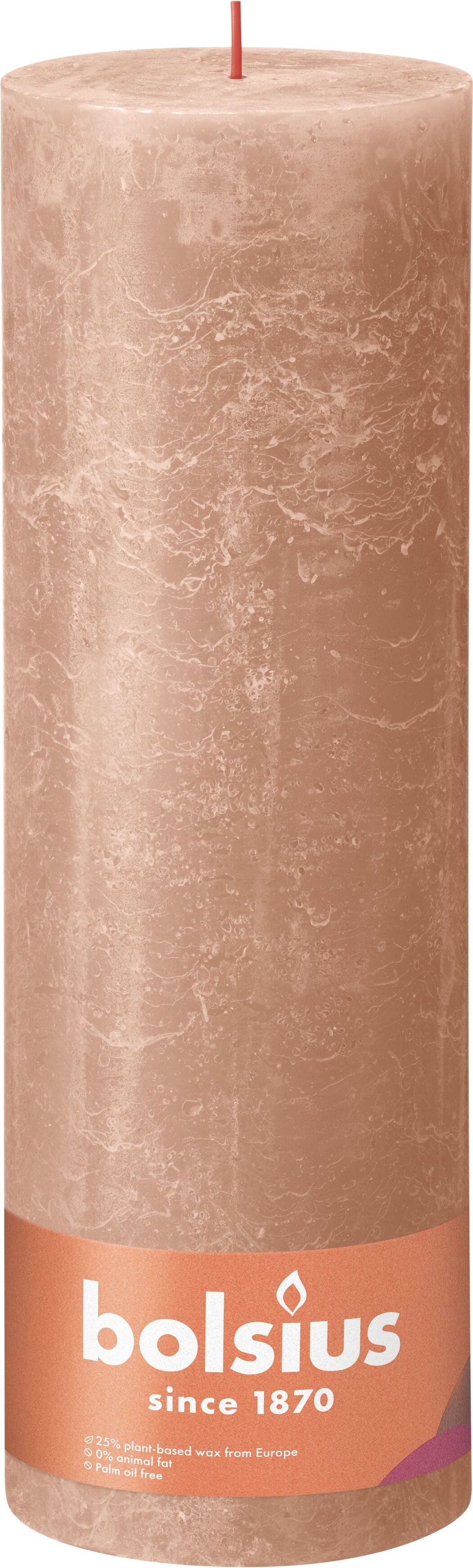 Bolsius stompkaars Rustiek Shine beige 200 uur D 10 H 30 cm