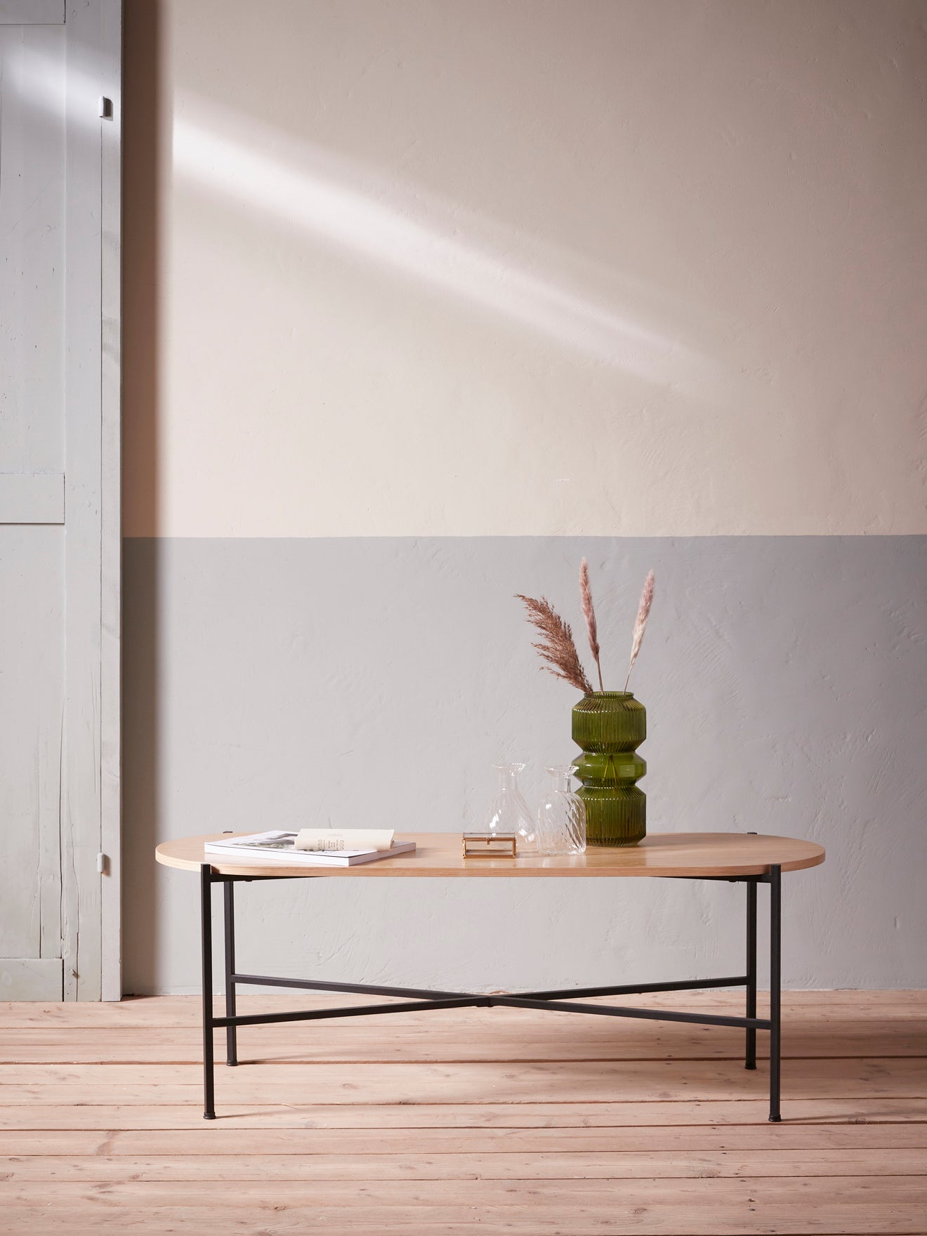 Table basse bois et métal