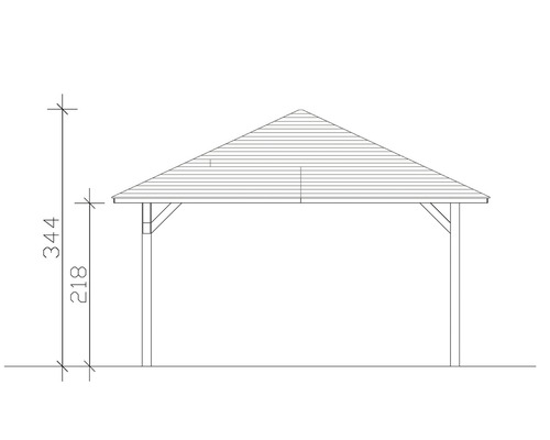 SKAN HOLZ Orleans 4 paviljoen, 569 x 1046 cm, notenhout