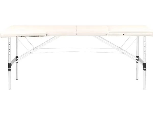 Activeshop sammenklappelig massagebriks 3-delt, aluminium, model Comfort Activ FIZJO, cremefarvet