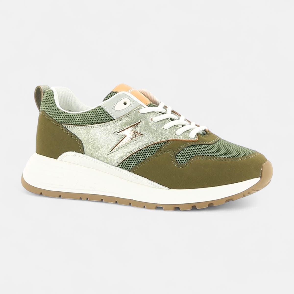 Baskets basses Femme kaki