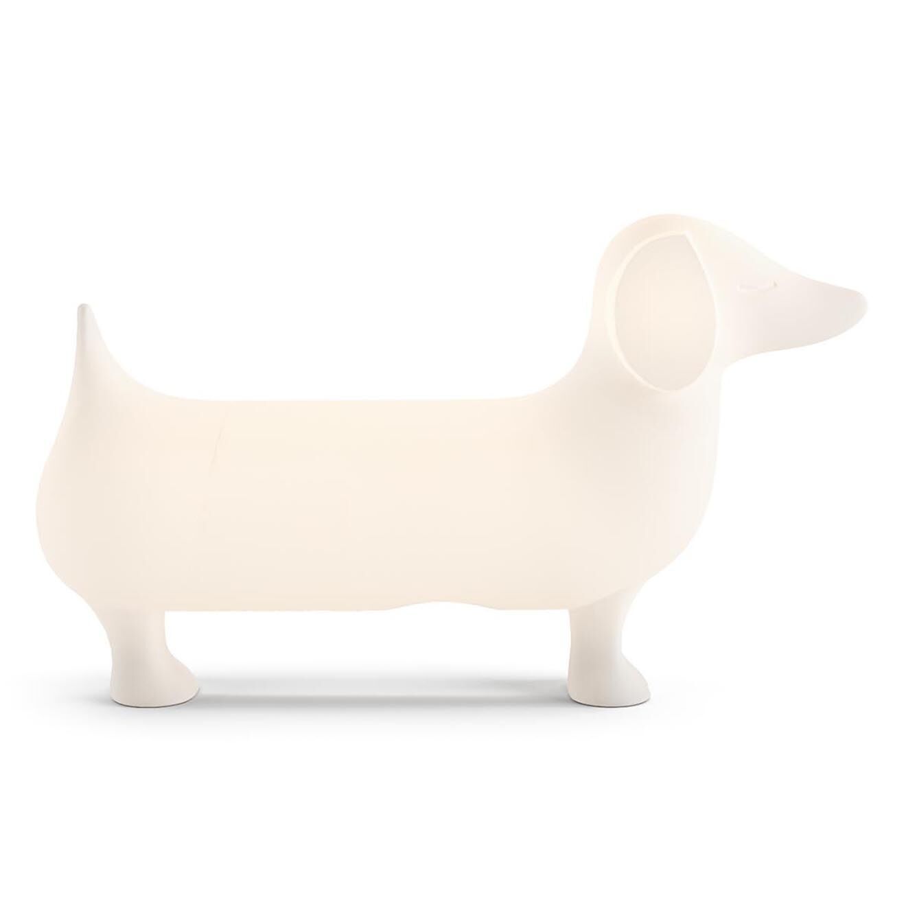 Serralunga Chien à LED Design par Alessandra Baldereschi blanc - 17.5x38x66 cm