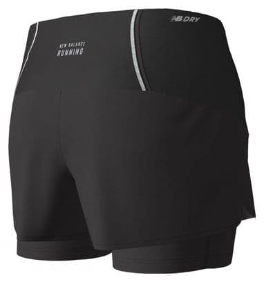 Short 2-en-1 Femme New Balance Impact Run Noir
