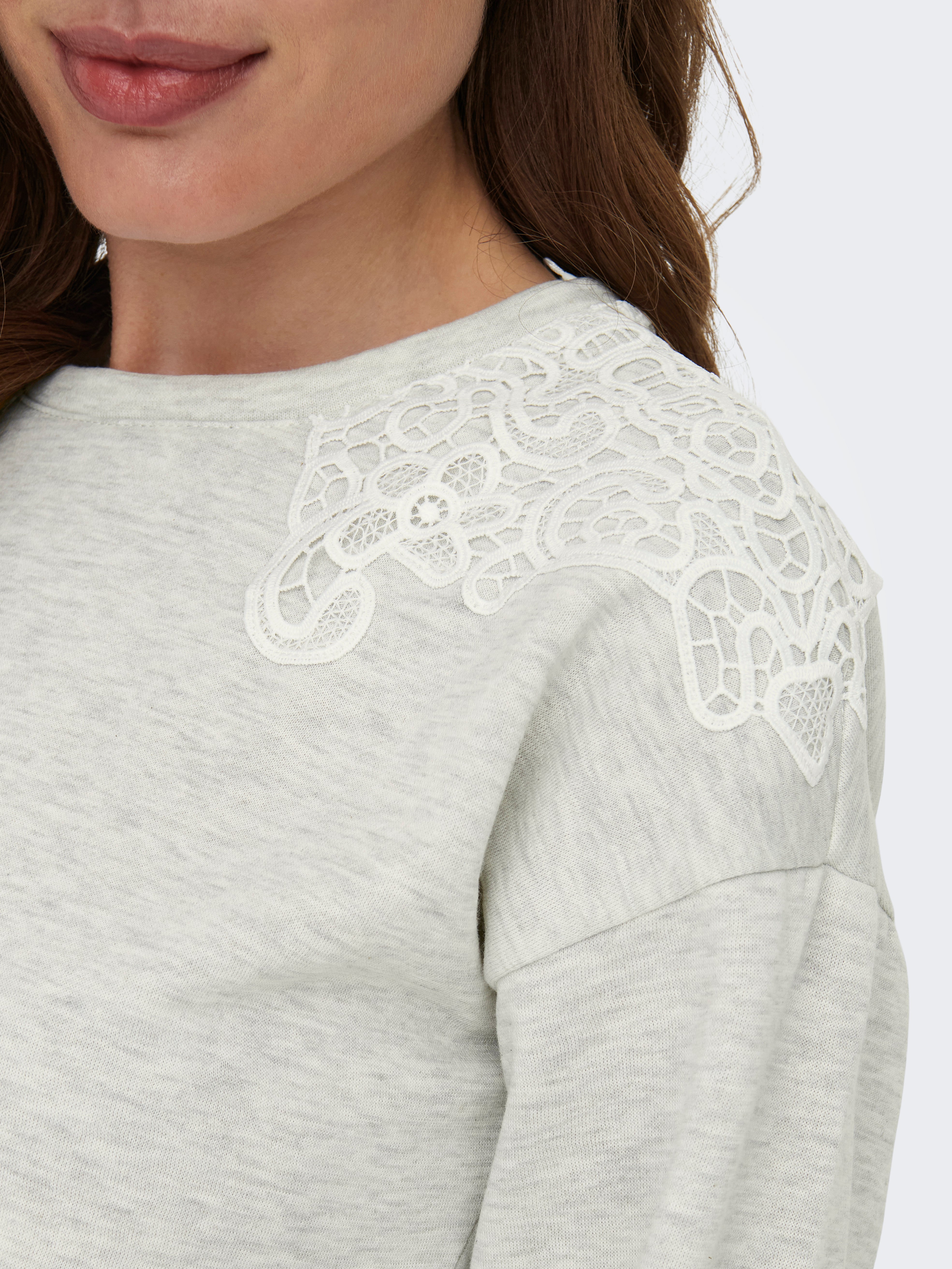 ONLGINA Sweatshirt Light Grey Melange