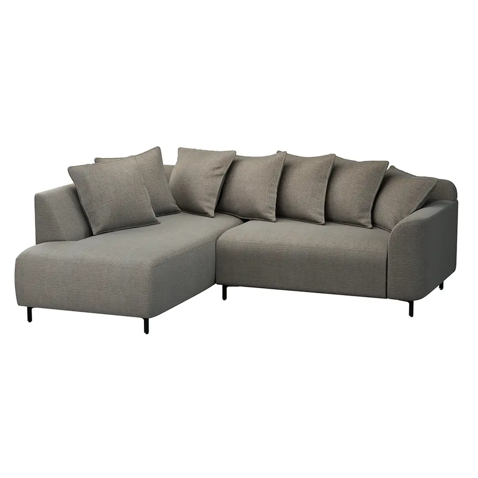 Hoekbank Elsa links - stof Eden - taupe
