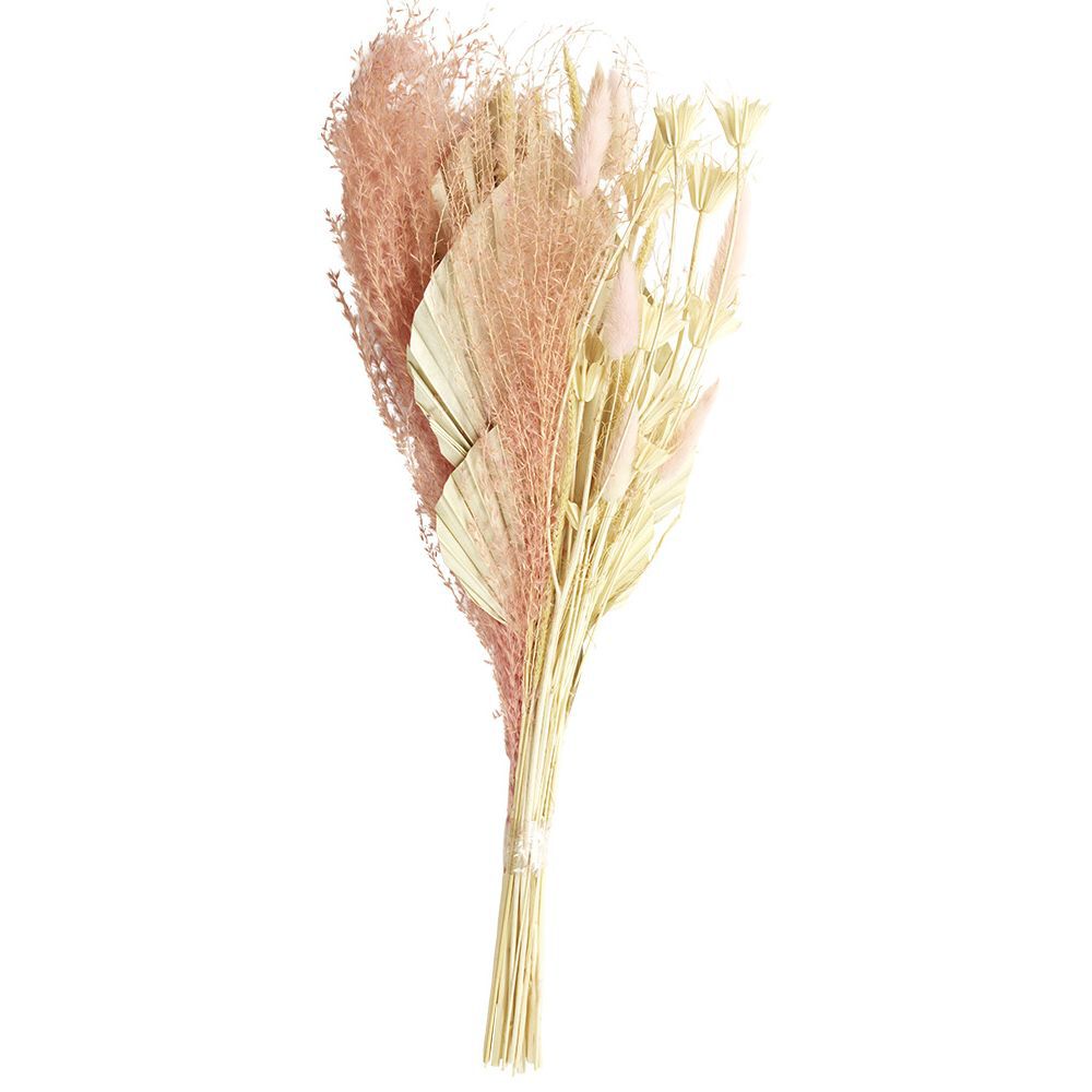 Bouquet de fleurs séchées roses H50cm