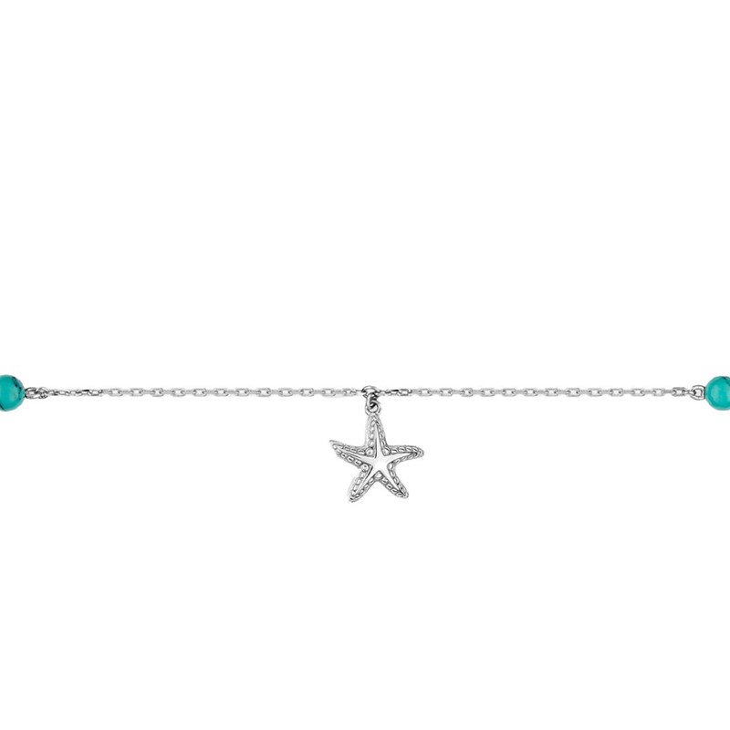 Chaîne de cheville Femme 25 cm - Fantaisie - Argent 925