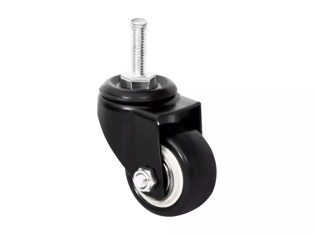 Roues pour jardinière 4 pièces noir 8x3,5x8 cm fer