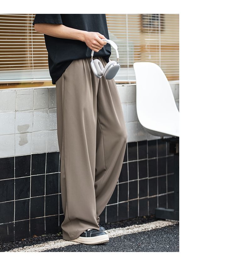 AXEN - Effen losse broek met trekkoord in de taille