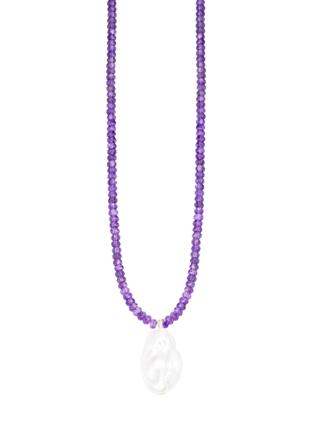 Halskette aus echten Amethyststeinen
