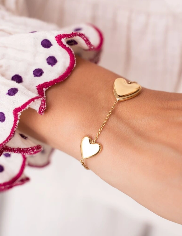 My Jewellery Armband met twee hartjes MJ11807