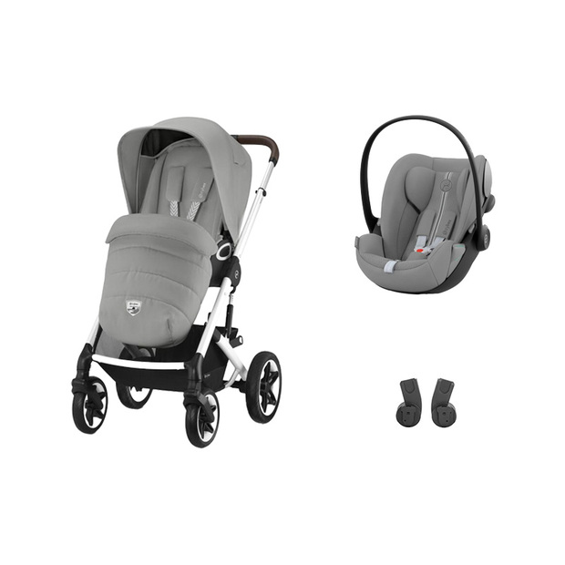 Poussette Duo Talos S LUX + Cloud G - Stone Grey - CYBEX