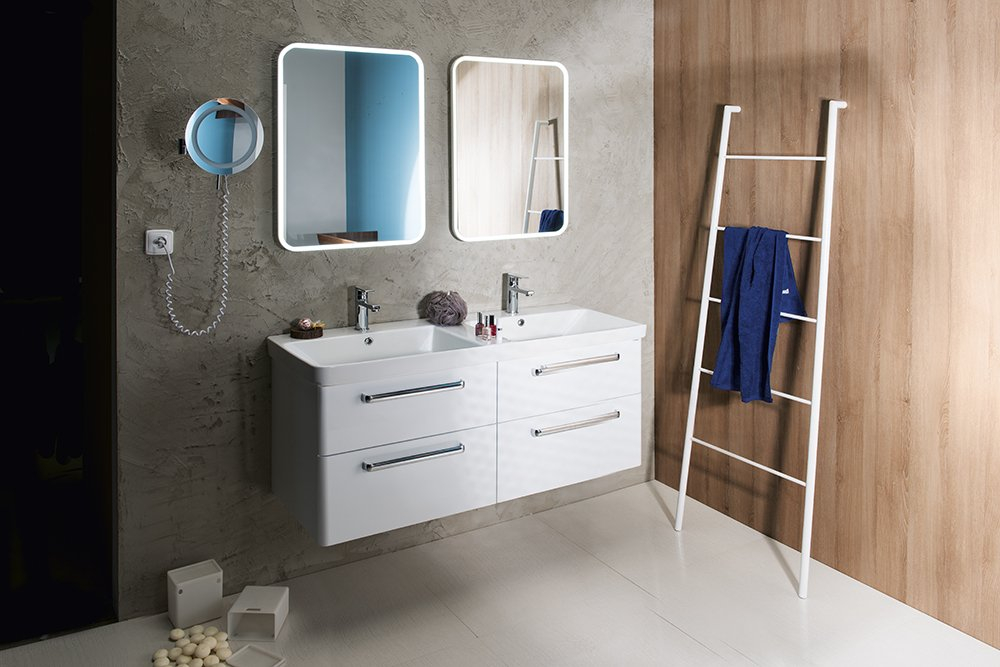 Sapho Industrial stalen ladder 55x170cm wit