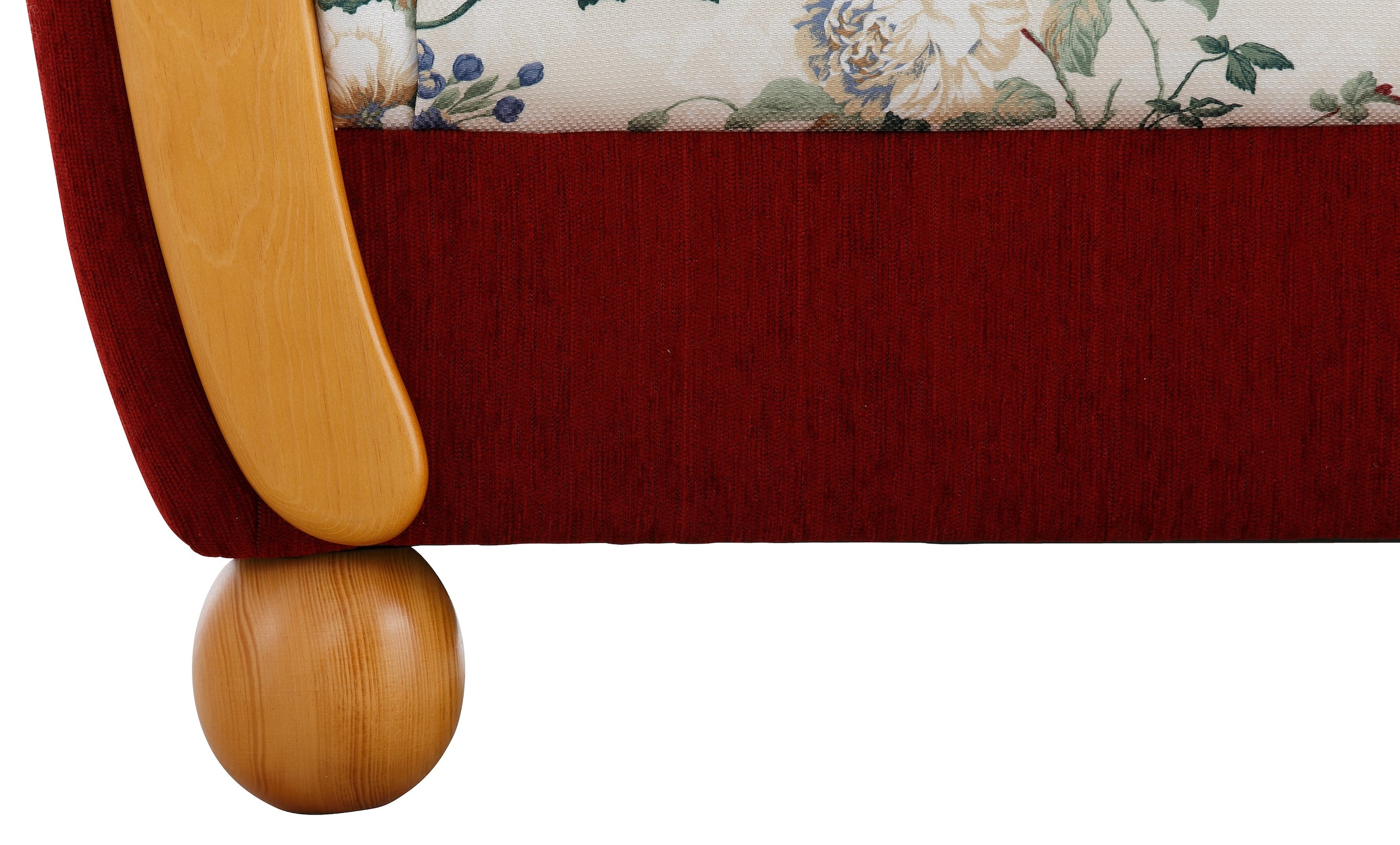 Home affaire Sessel »Milano, bequemer Loungesessel, Landhaus-Stil, Holz-Chatosen und -Füsse«