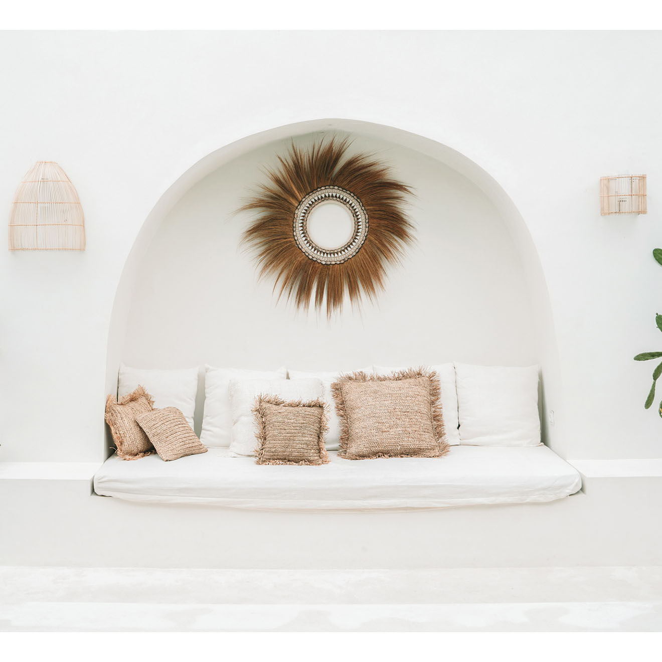 Bazar Bizar Housse de coussin Raphia naturel - 40x40 cm
