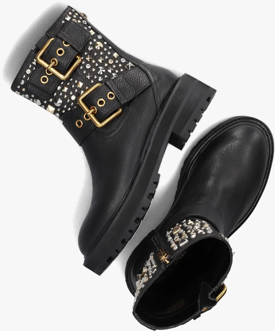 KURT GEIGER LONDON zwarte kurt geiger london enkellaarsjes hackney biker boot