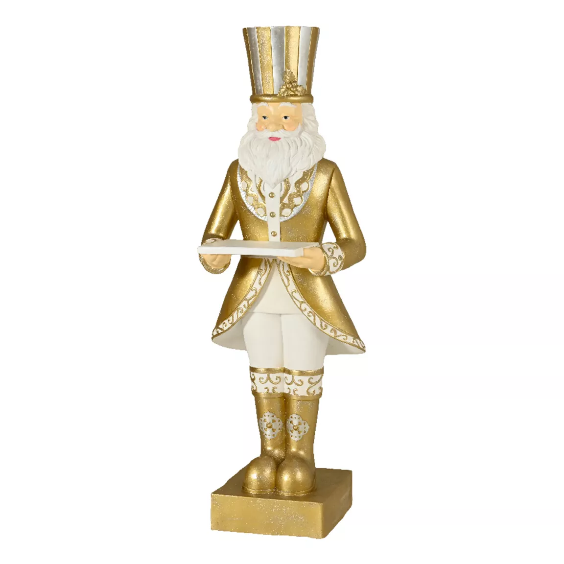 Père Noël Géant (H175 cm) Gabriel costumé Or
