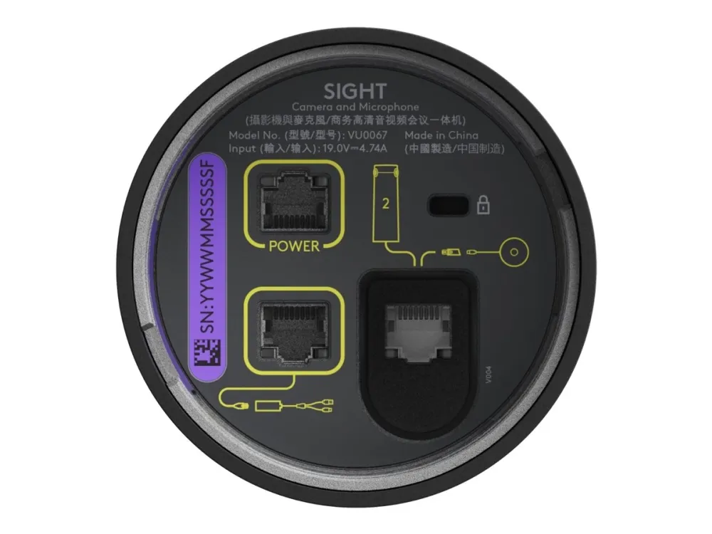 Logitech Sight - Konferencekamera - farve - 4K - audio - PoE Plus
