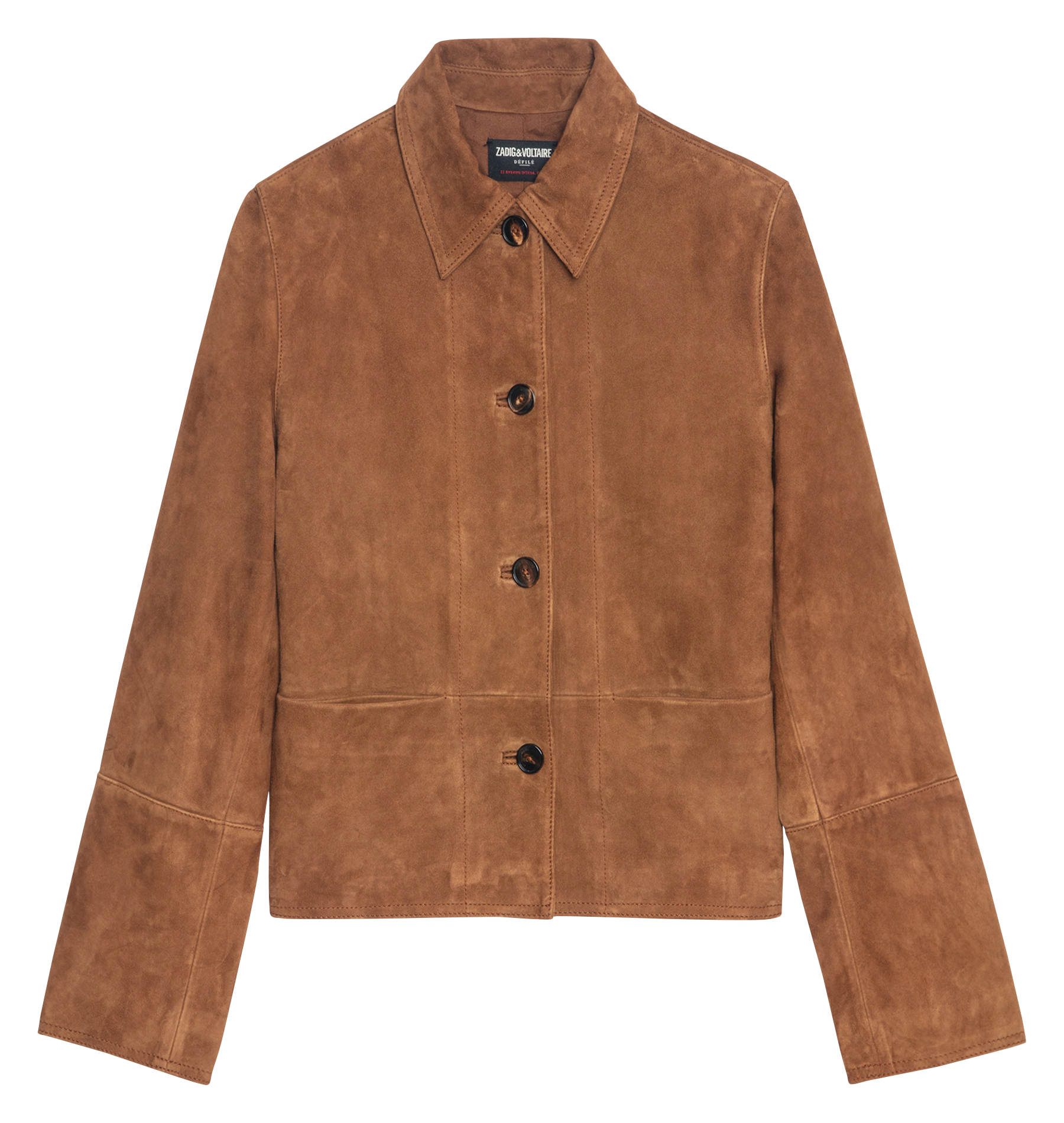 LESSA - Blouson boutonné en suédine| Marron