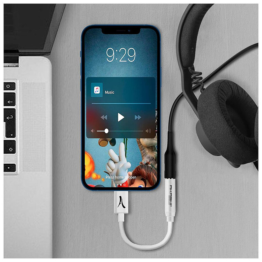 Akashi Adaptateur Audio USB-C vers Jack 3.5 mm