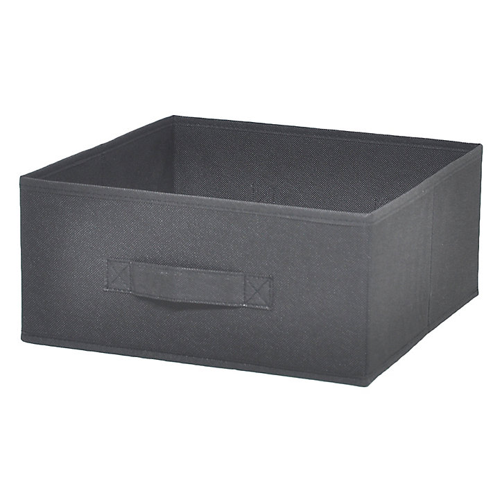 Boîte de rangement rectangulaire en textile Mixxit coloris noir