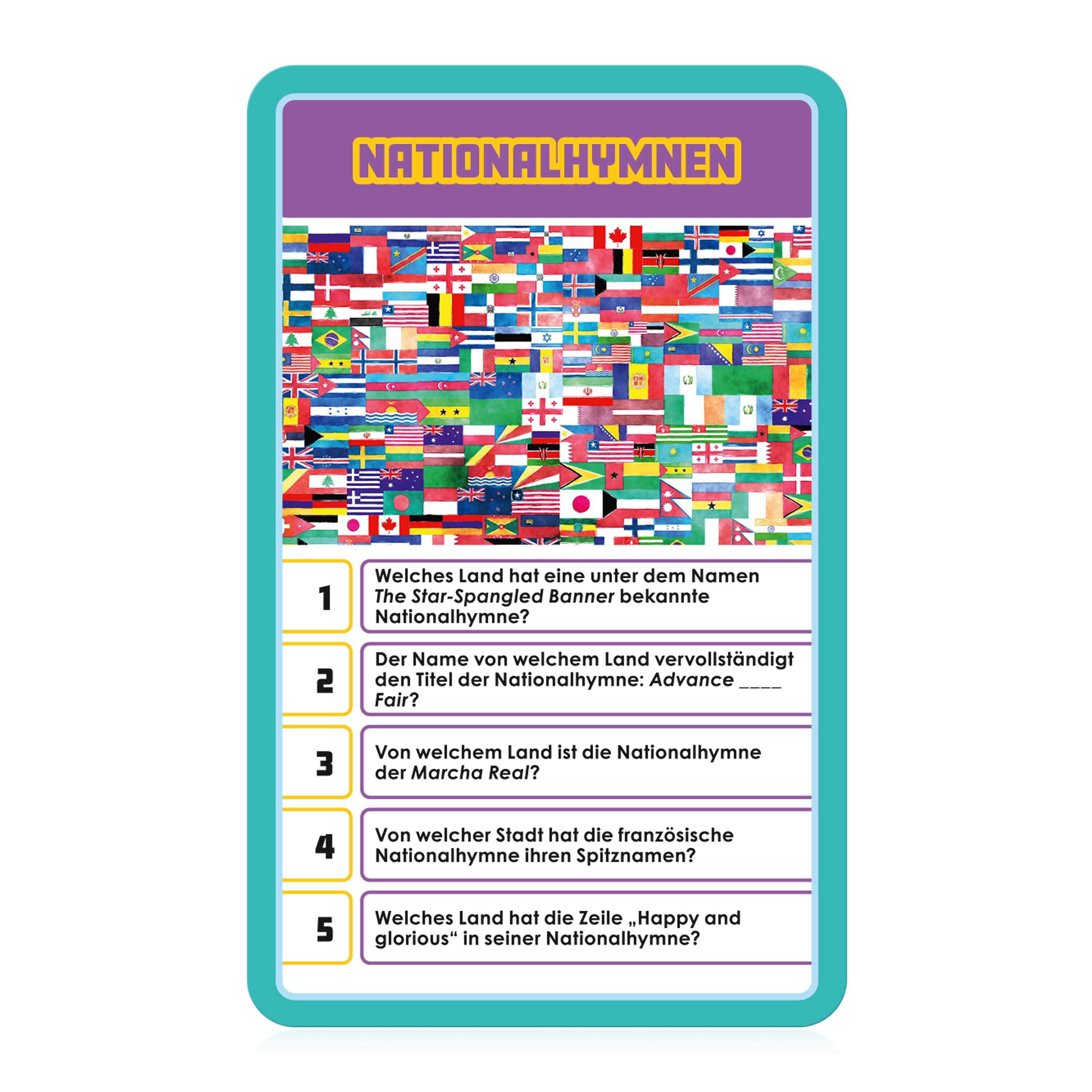 Top Trumps Quiz - Länder und Flaggen Quizspiel Gesellschaftsspiel Wissensspiel