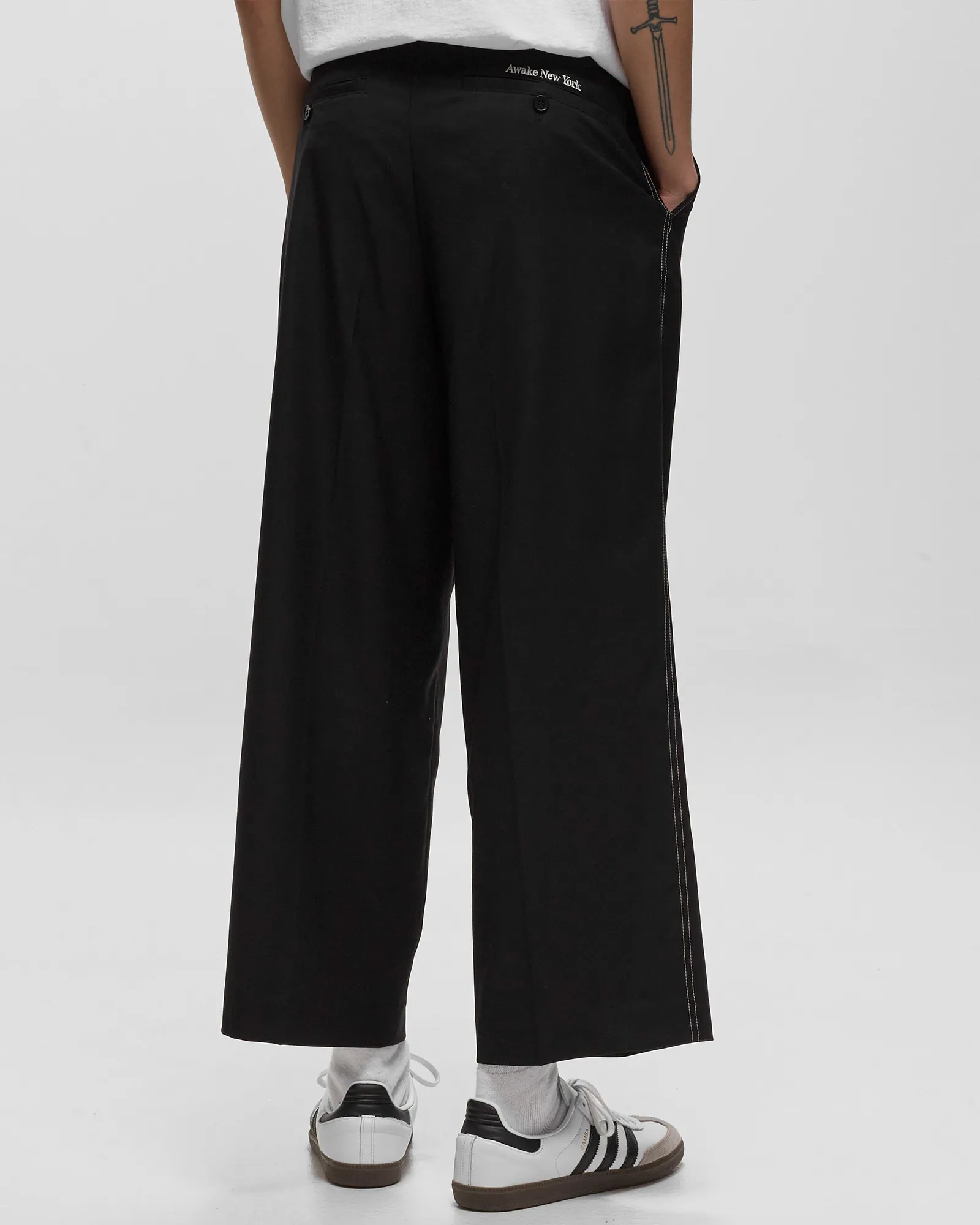 Awake LIGHTWEIGHT WOOL ELASTICATED WOVEN PANT