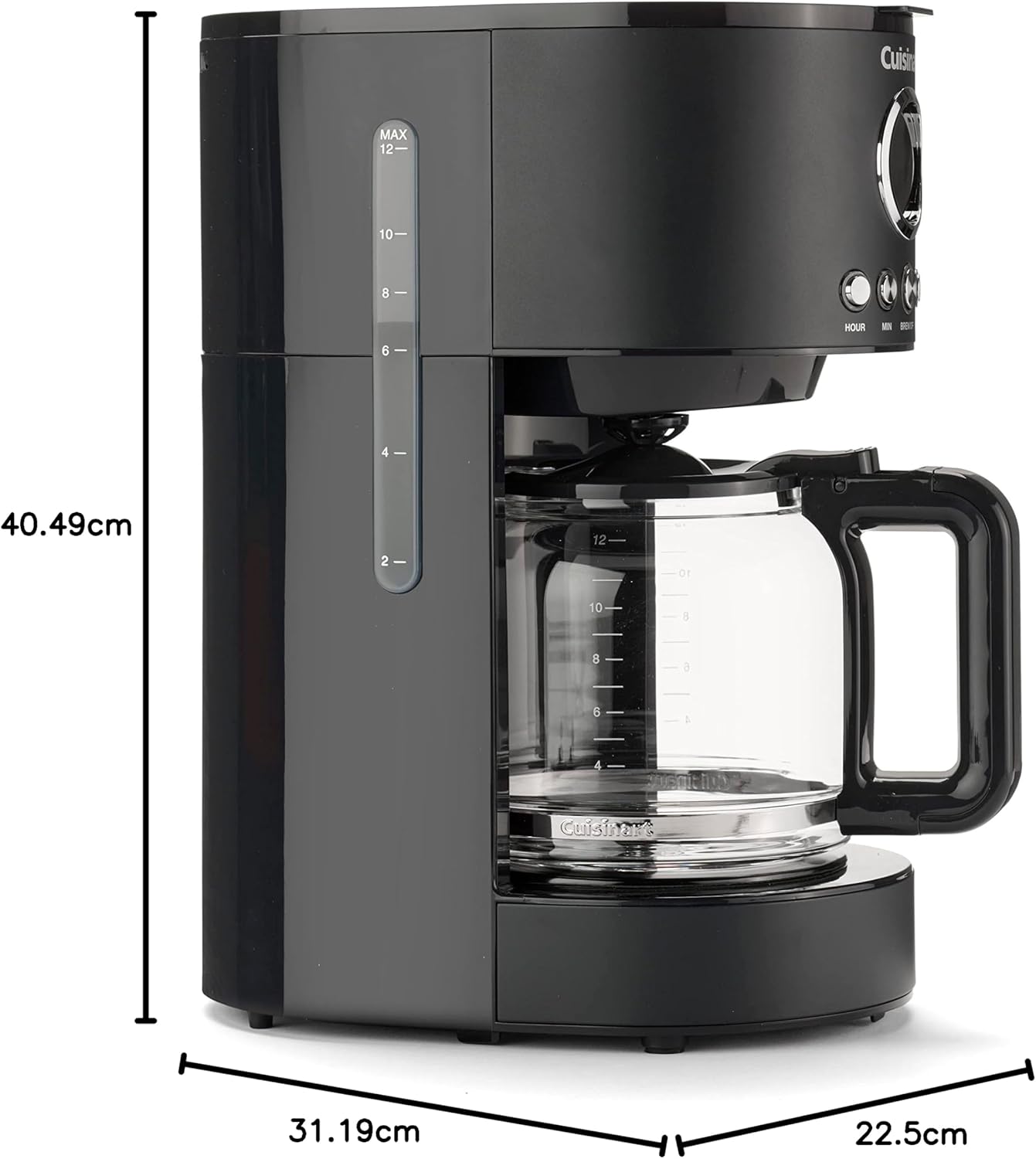 Cuisinart One Cup Grind And Brew - Machine à café avec broyeur intégré | Grain à moudre, Café filtre en portion individuelle | choisissez 3 tailles de tasse | Dosette filtrante réutilisable | Noir