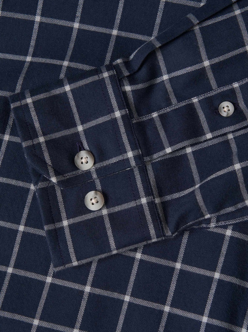 Camisa xadrez slim fit em algodão