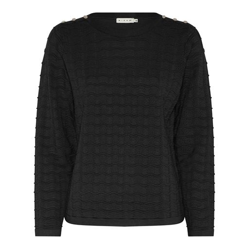 Micha Langærmet Bluse, Black, S