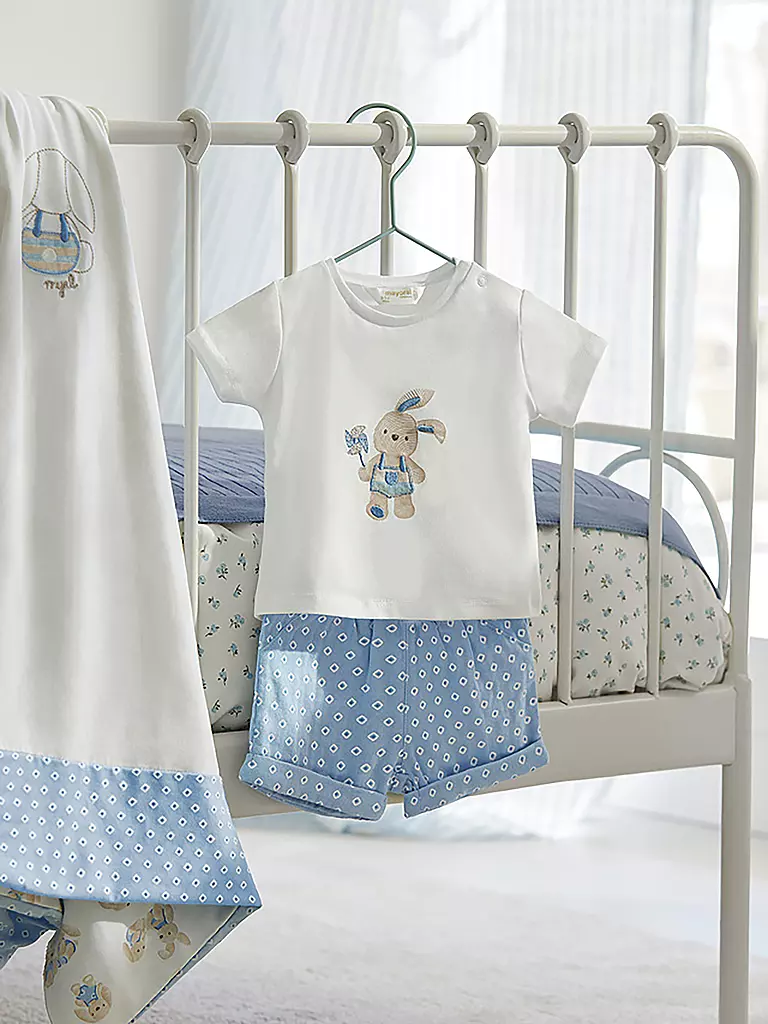 MAYORAL Baby Set 2-teilig T-Shirt und Shorts hellblau