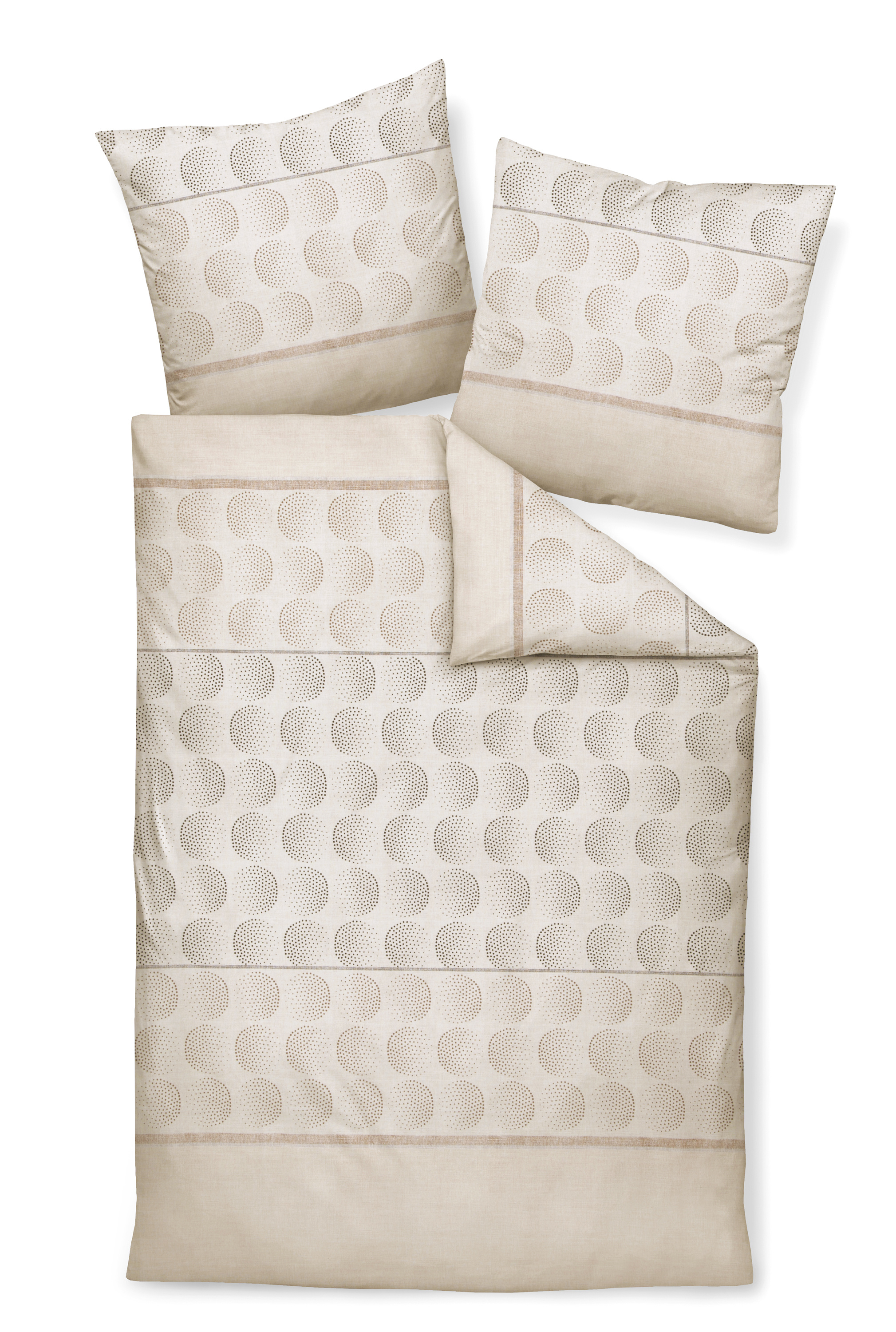 Bettwäsche DAVOS Biber 200x200 cm, mit 2 Kissen