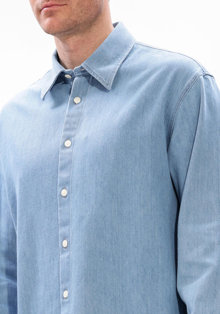 blauwe nn.07 casual overhemd casper 50033