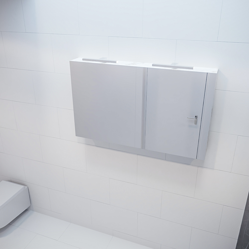 Mondiaz Cubb spiegelkast 120x70x16cm carrara met 2 deuren