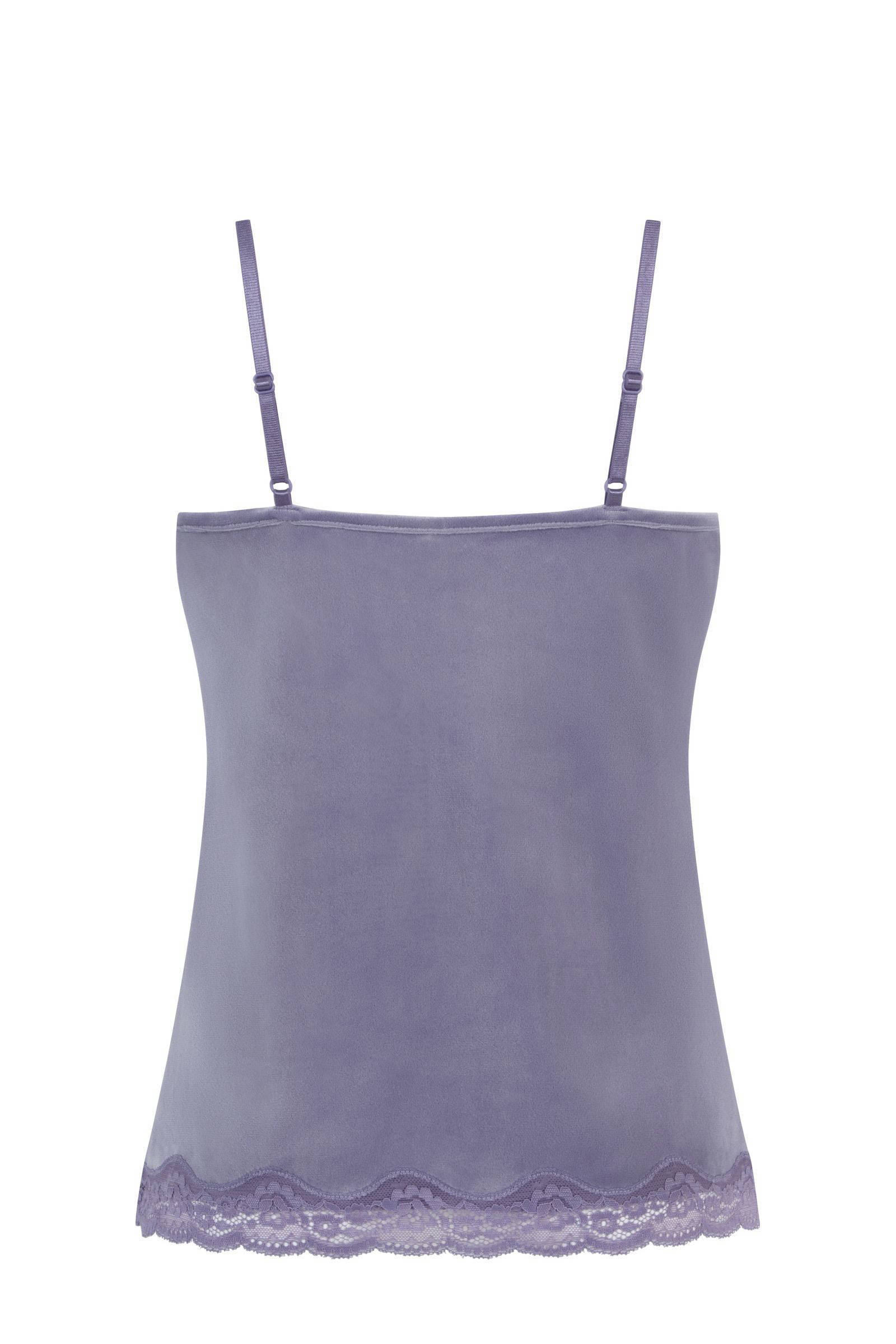 Hunkemöller fluwelen pyjamatop paars