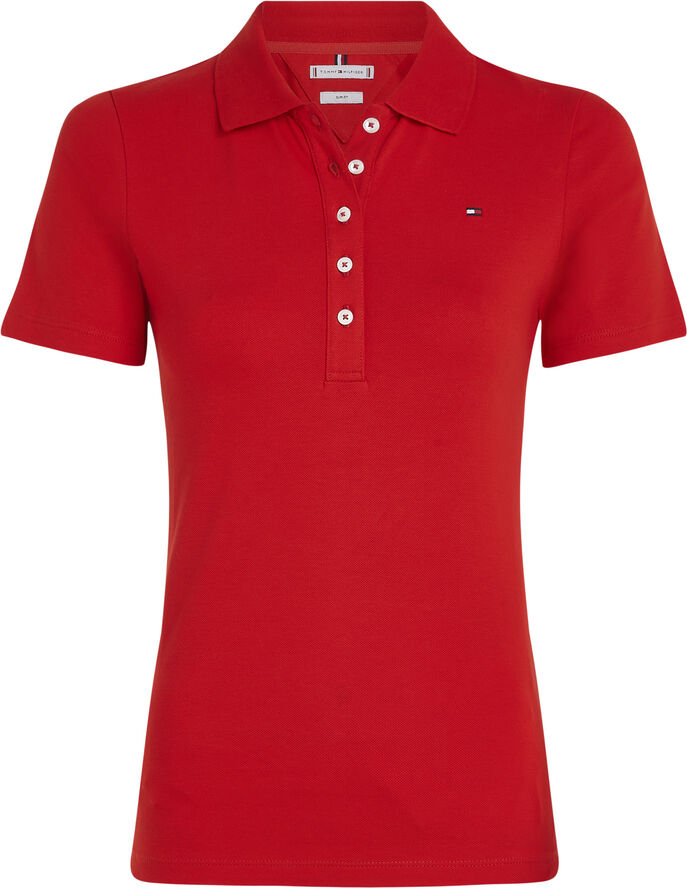Tommy Hilfiger 1985 SLIM PIQUE POLO SS Fierce red