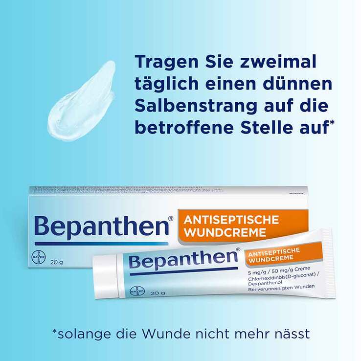 Bepanthen® Antiseptische Wundcreme zum Schutz vor Wundinfektion, 20 g
